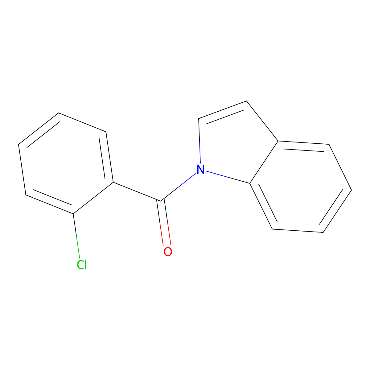 (2-Chlorophenyl)(1H-indol-1-yl)methanone molecular structure, CAS 52498-86-9