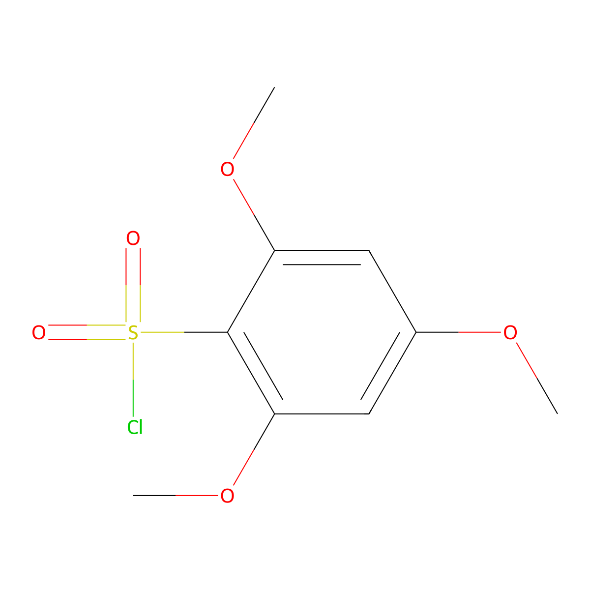 2,4,6-Trimethoxybenzene-1-sulfonyl chloride molecular structure, CAS 52499-93-1