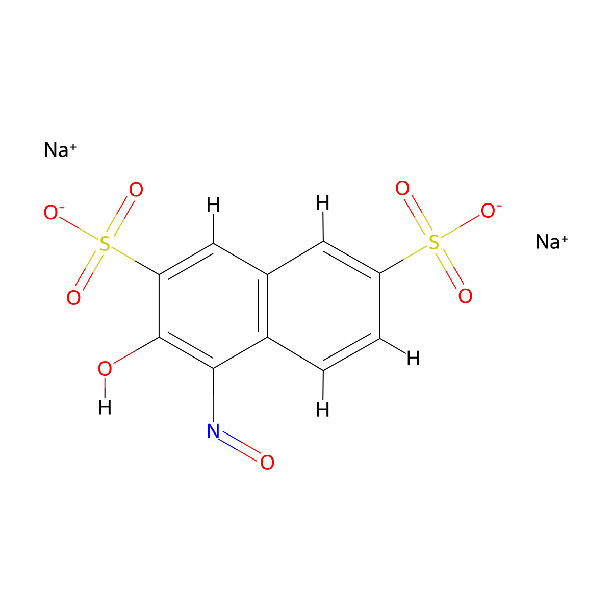 1-Nitroso-3,6-disulfonate molecular structure, CAS 525-05-3