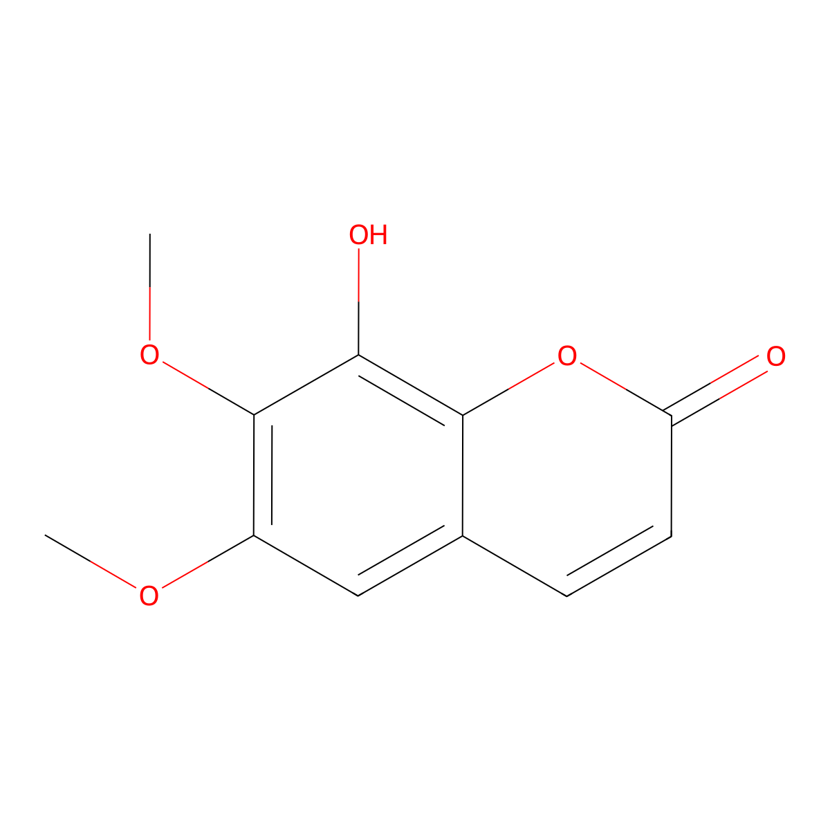 Fraxidin molecular structure, CAS 525-21-3