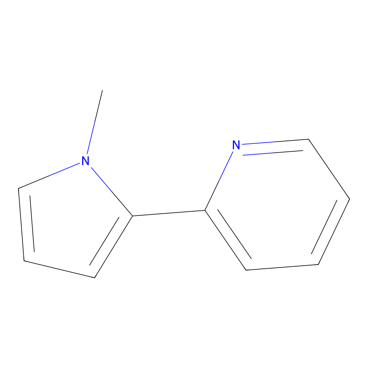 2-(1-methyl-1H-pyrrol-2-yl)pyridine molecular structure, CAS 525-75-7