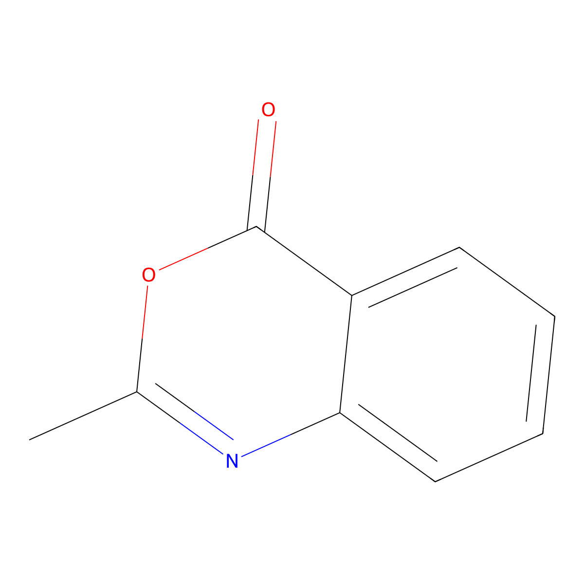 Acetanthranil molecular structure, CAS 525-76-8