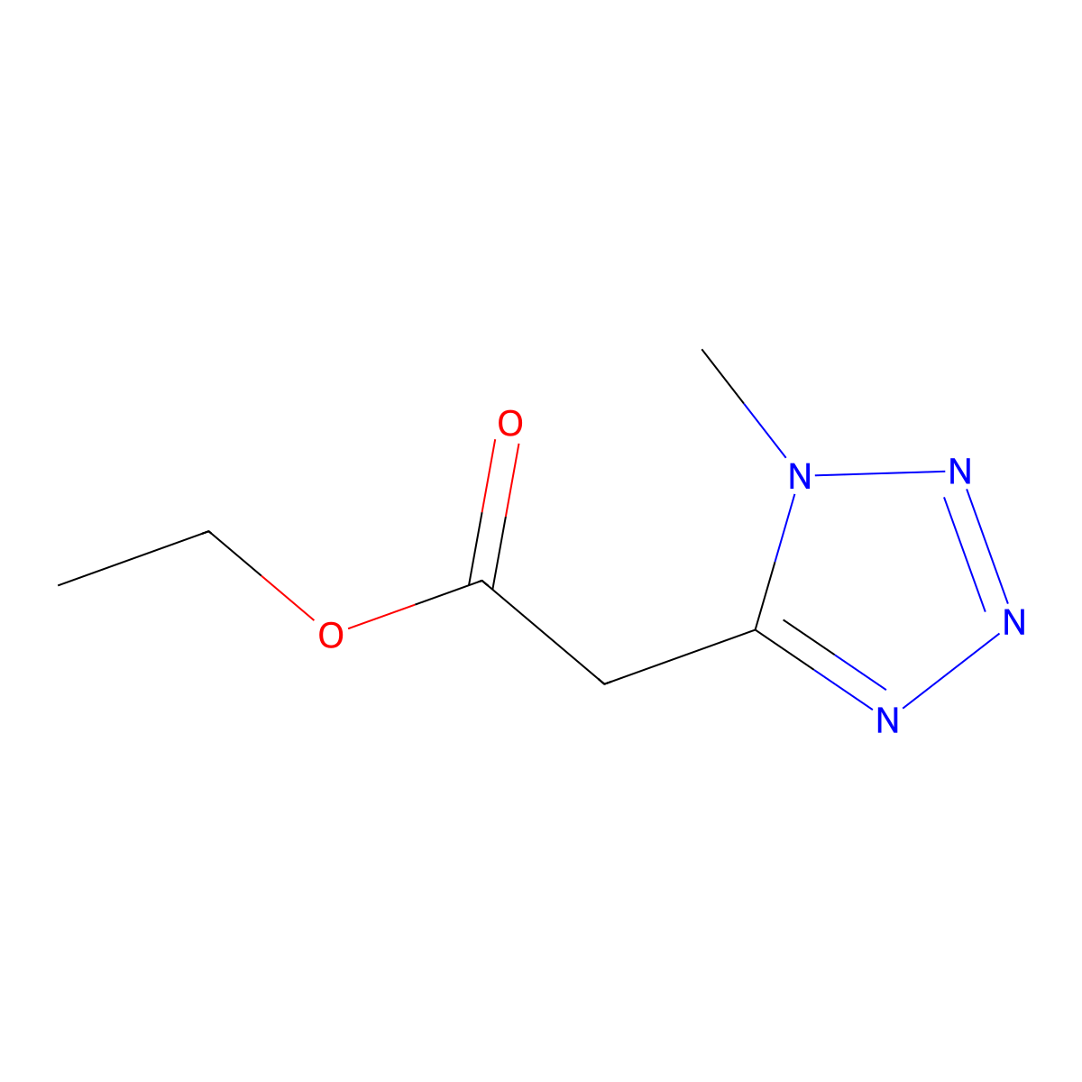 Ethyl(1-methyl-1h-tetrazol-5-yl)acetate molecular structure, CAS 5250-25-9