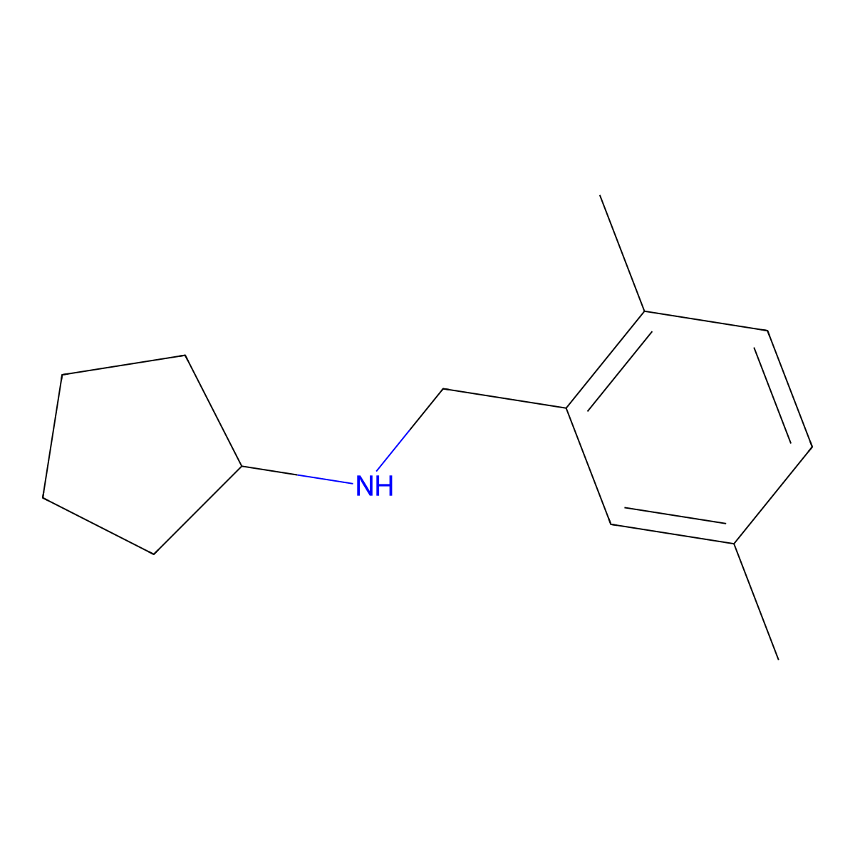 N-[(2,5-Dimethylphenyl)methyl]cyclopentanamine molecular structure, CAS 52505-06-3