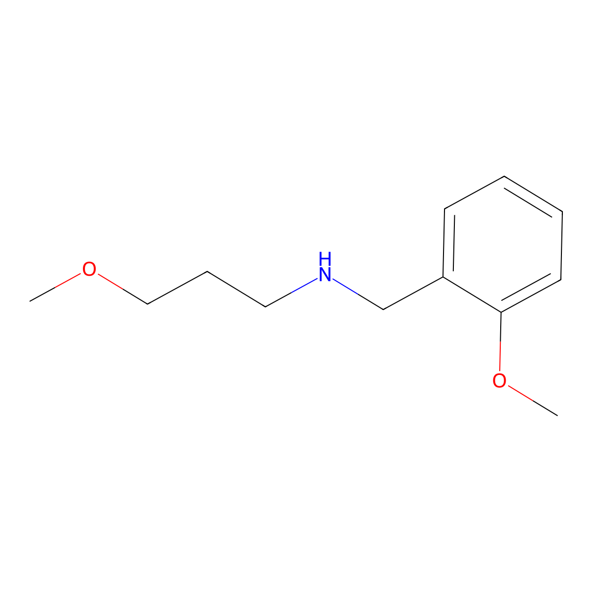 3-methoxy-N-[(2-methoxyphenyl)methyl]propan-1-amine molecular structure, CAS 52505-13-2