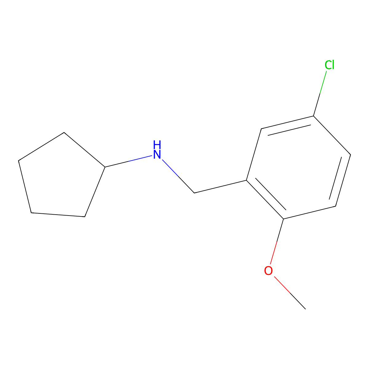 N-(5-chloro-2-methoxybenzyl)cyclopentanamine molecular structure, CAS 52505-16-5