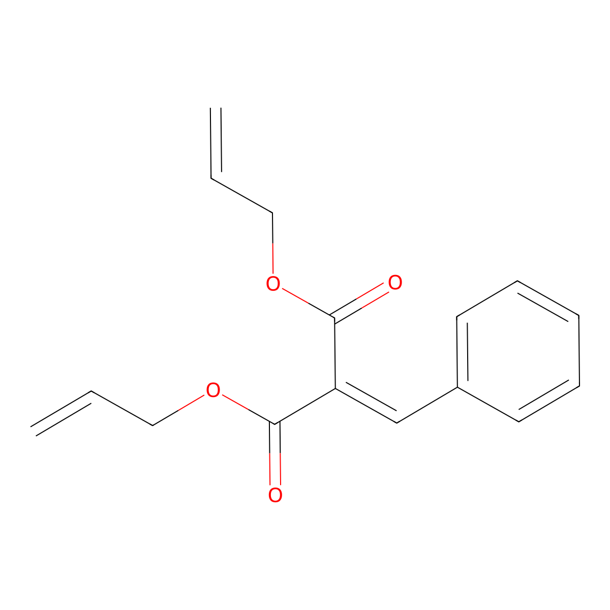 Diprop-2-enyl 2-benzylidenepropanedioate molecular structure, CAS 52505-39-2