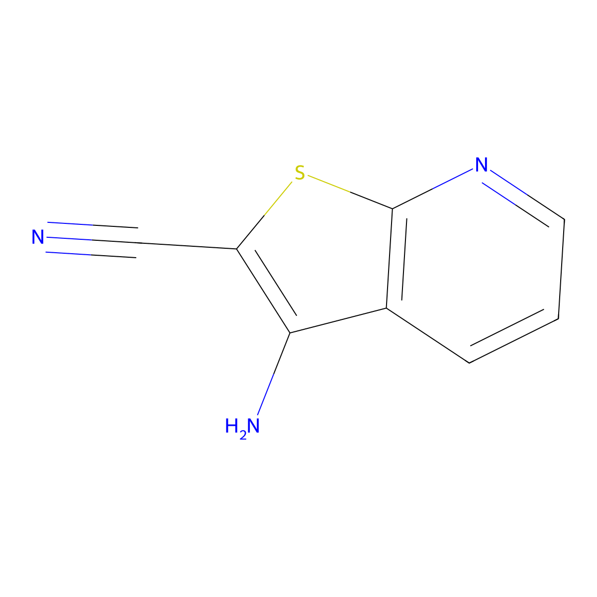 3-Amino-thieno[2,3-b]pyridine-2-carbonitrile molecular structure, CAS 52505-47-2