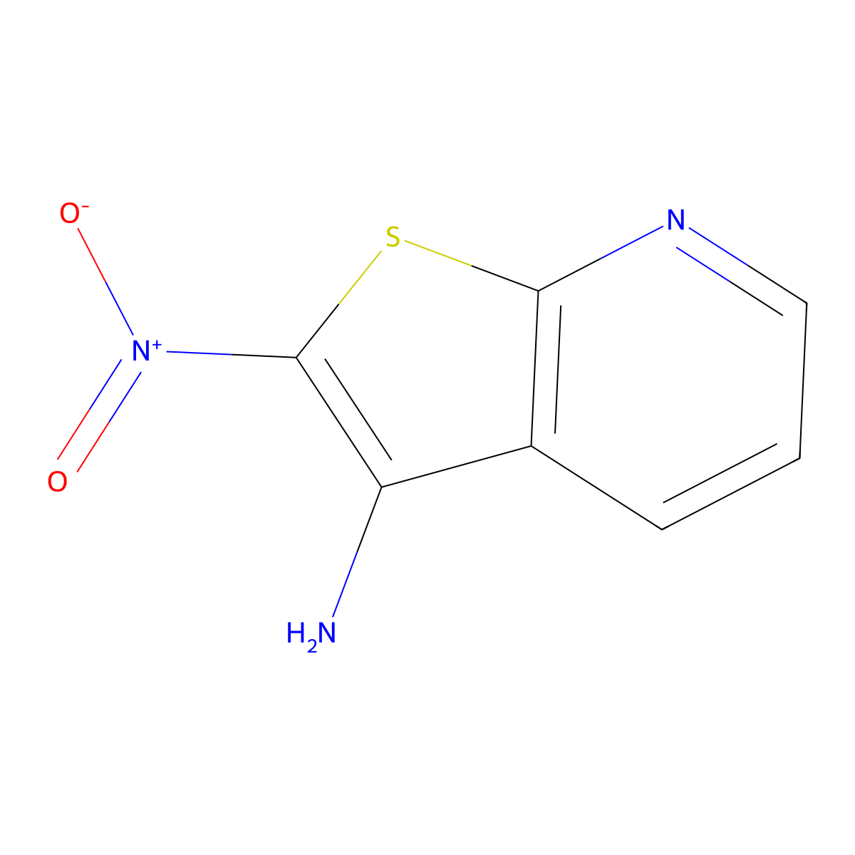 2-Nitrothieno[2,3-b]pyridin-3-amine molecular structure, CAS 52505-49-4