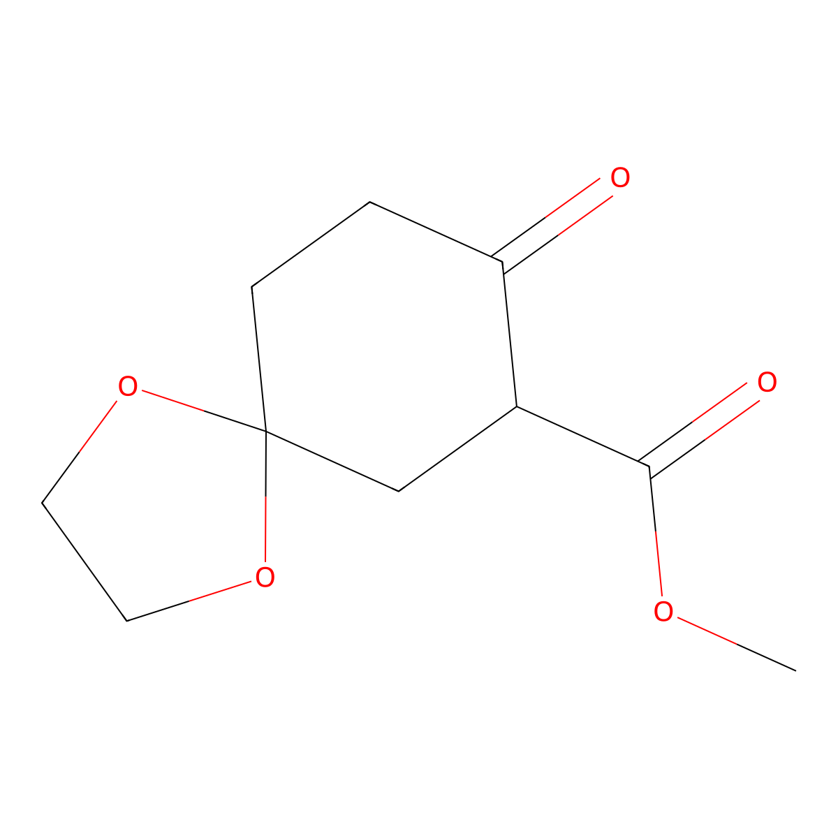 Methyl 8-oxo-1,4-dioxaspiro[4.5]decane-7-carboxylate molecular structure, CAS 52506-21-5