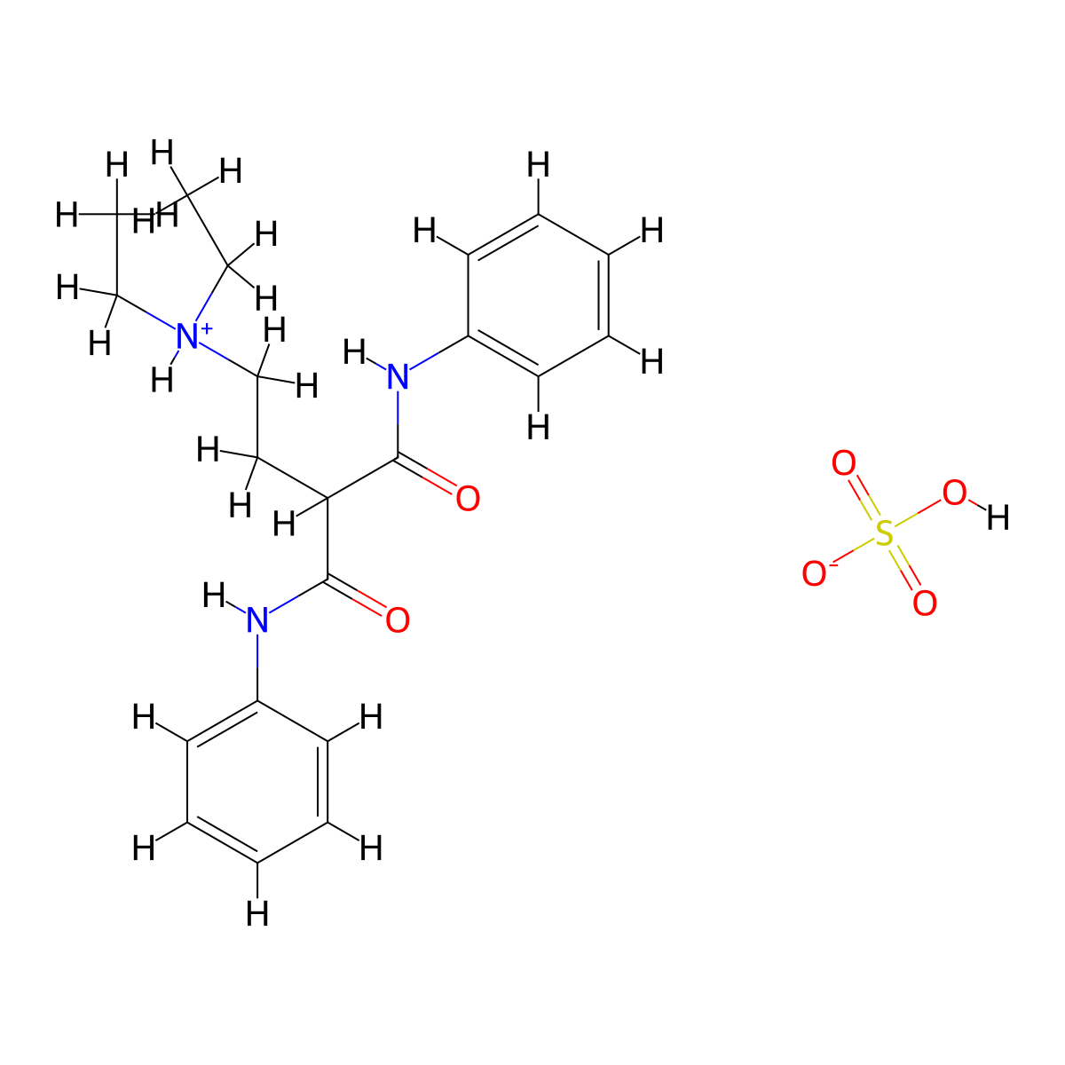 Propanediamide, 2-(2-(diethylamino)ethyl)-N,N'-diphenyl-, monohydrochloride molecular structure, CAS 52507-55-8