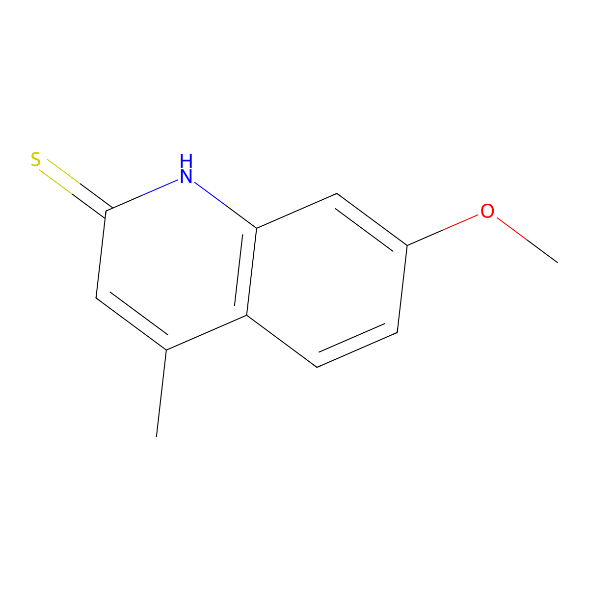 7-Methoxy-4-methylquinoline-2-thiol molecular structure, CAS 52507-57-0