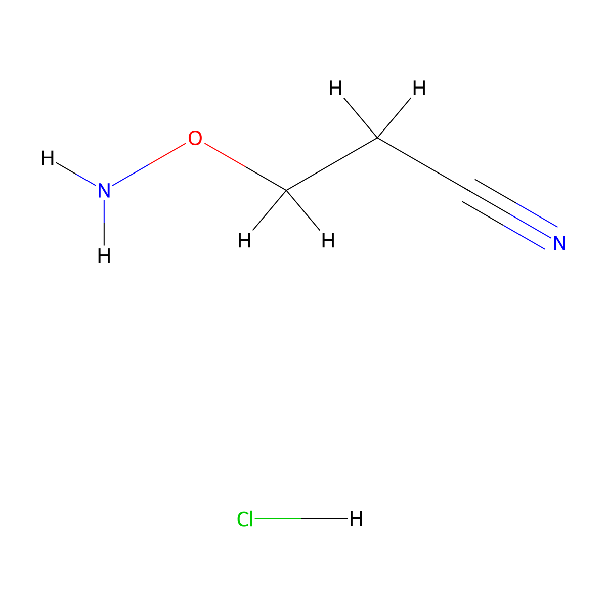 3-(Aminooxy)propanenitrile hydrochloride molecular structure, CAS 5251-74-1