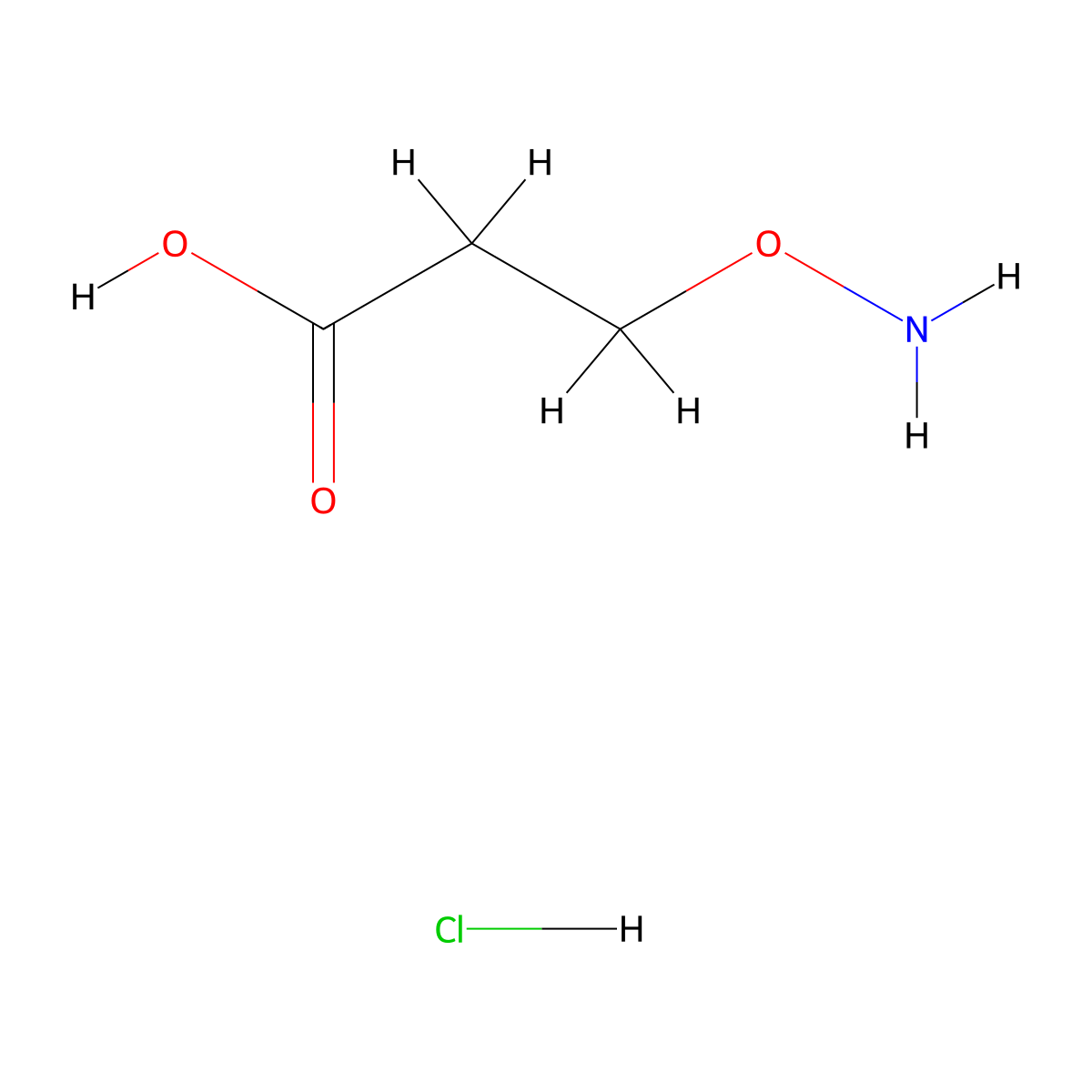 3-(Aminooxy)propanoic acid hydrochloride molecular structure, CAS 5251-77-4