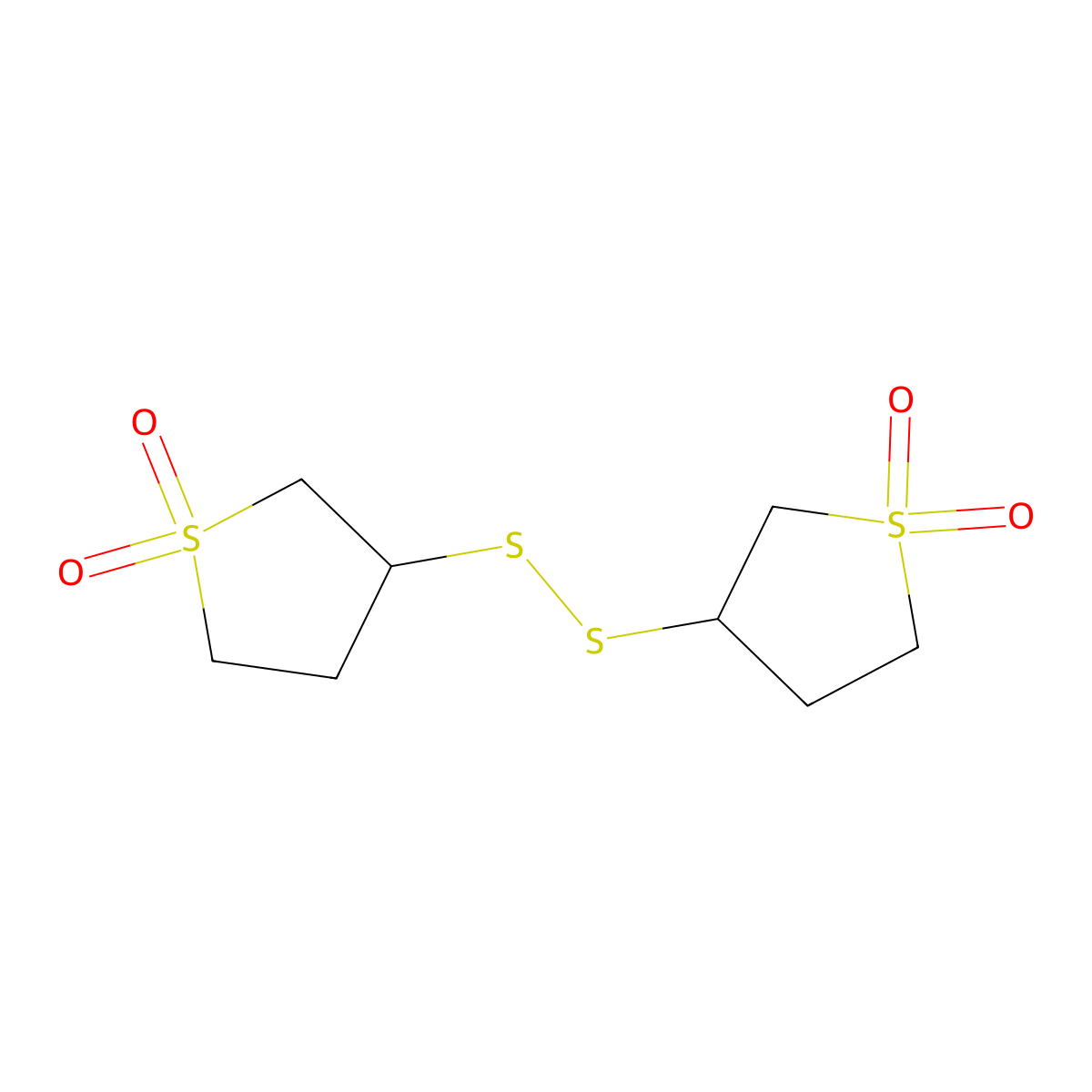 3-[(1,1-Dioxo-1lambda6-thiolan-3-yl)disulfanyl]-1lambda6-thiolane-1,1-dione molecular structure, CAS 52513-19-6