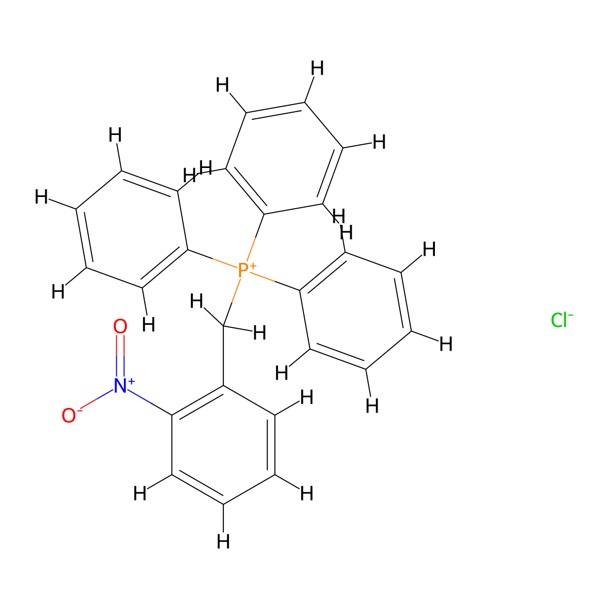 (2-Nitrobenzyl)triphenylphosphonium chloride molecular structure, CAS 52513-28-7