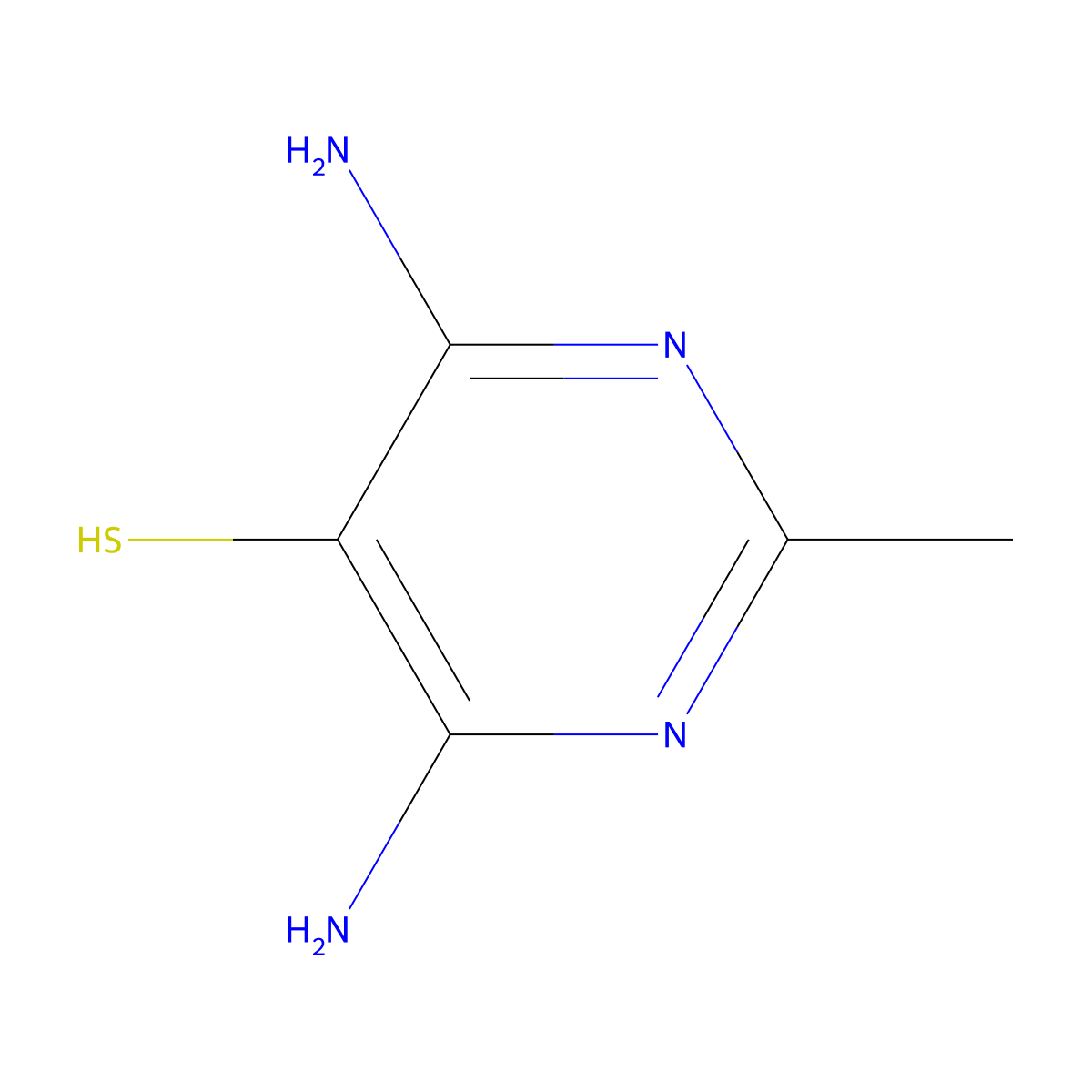 4,6-Diamino-2-methylpyrimidine-5-thiol molecular structure, CAS 52514-03-1
