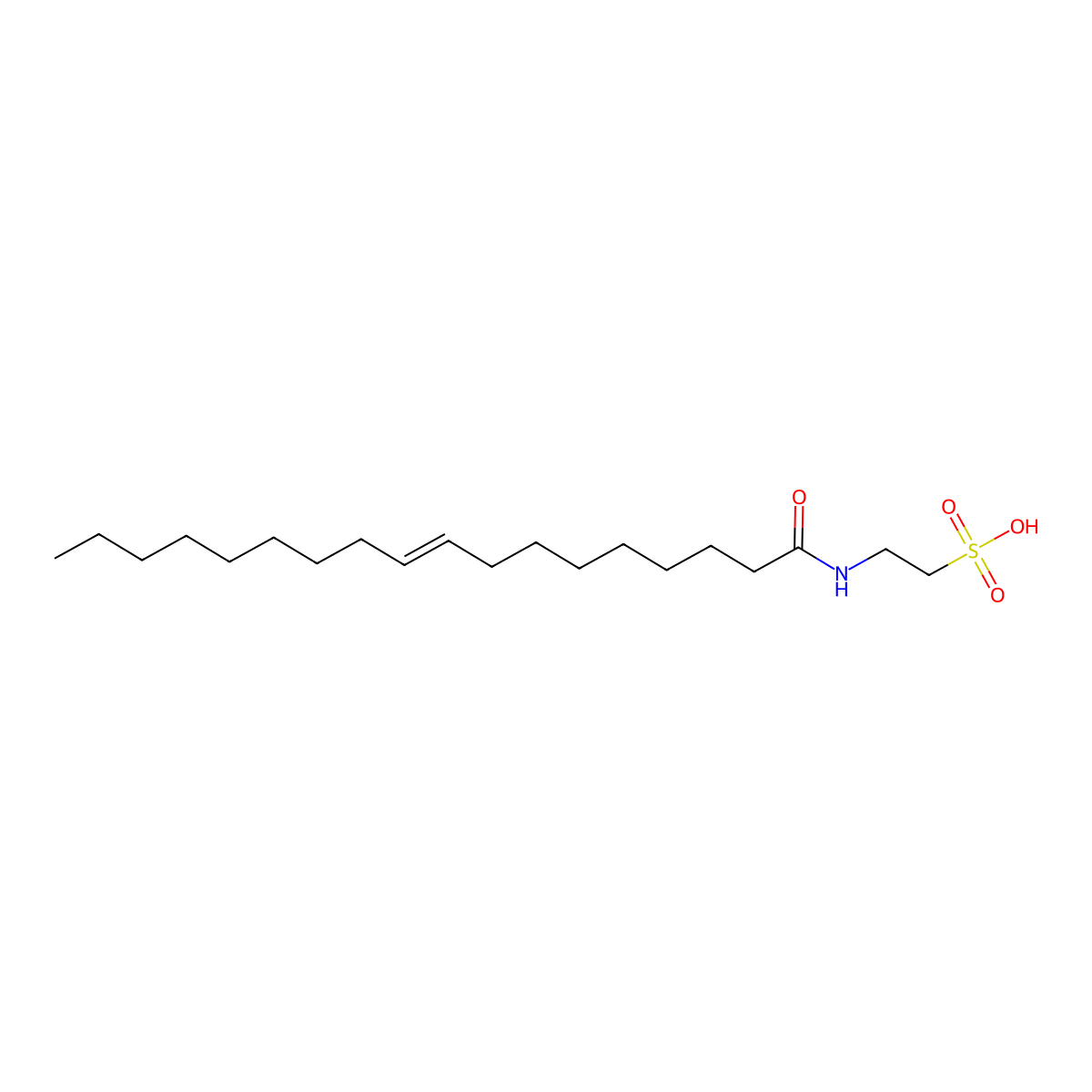 N-Oleoyl taurine molecular structure, CAS 52514-04-2