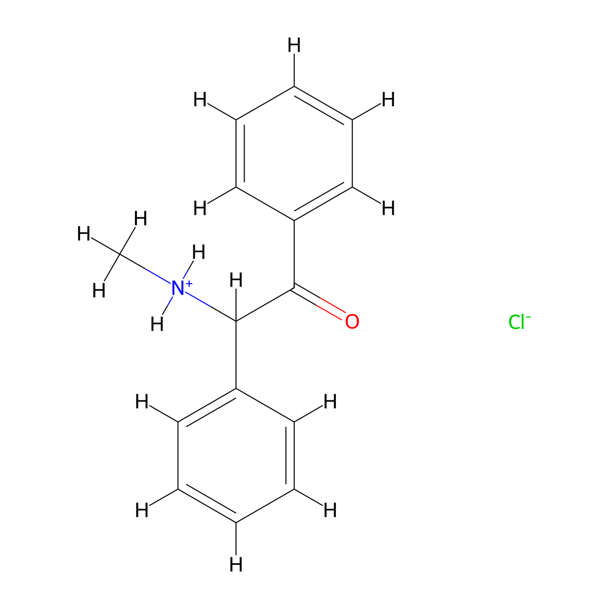 2-(Methylamino)-1,2-diphenylethan-1-one--hydrogen chloride (1/1) molecular structure, CAS 52514-77-9