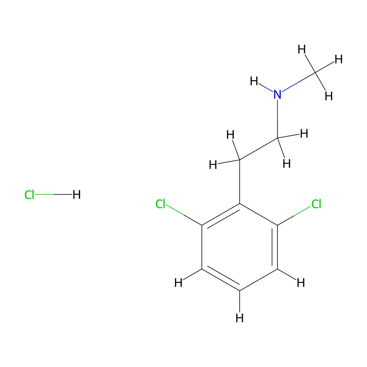 [2-(2,6-Dichlorophenyl)ethyl](methyl)amine hydrochloride molecular structure, CAS 52516-11-7