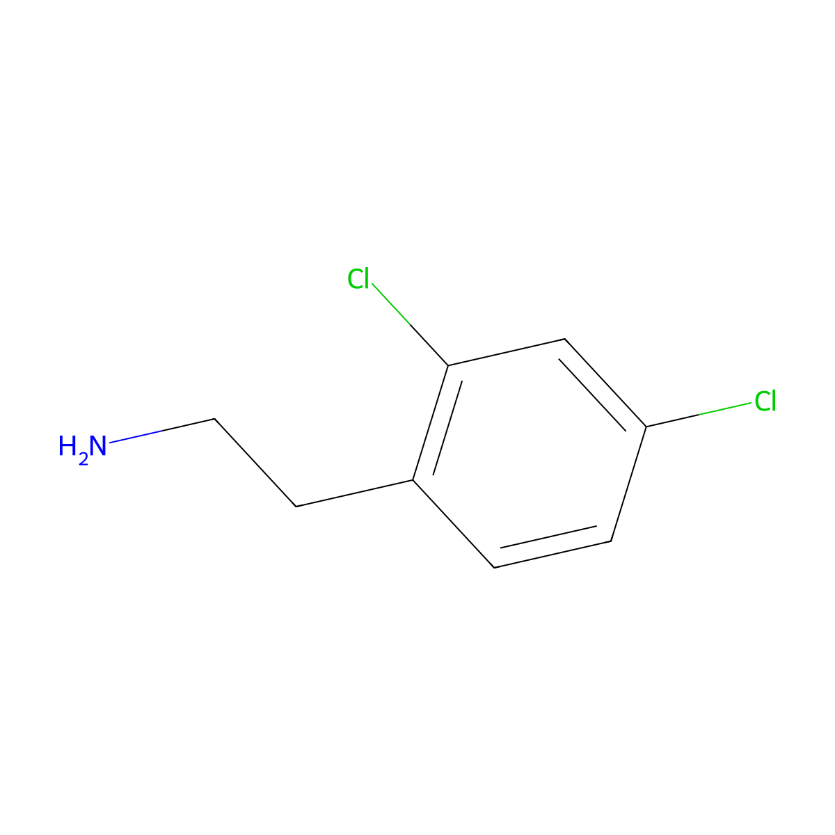 2,4-Dichlorophenethylamine molecular structure, CAS 52516-13-9
