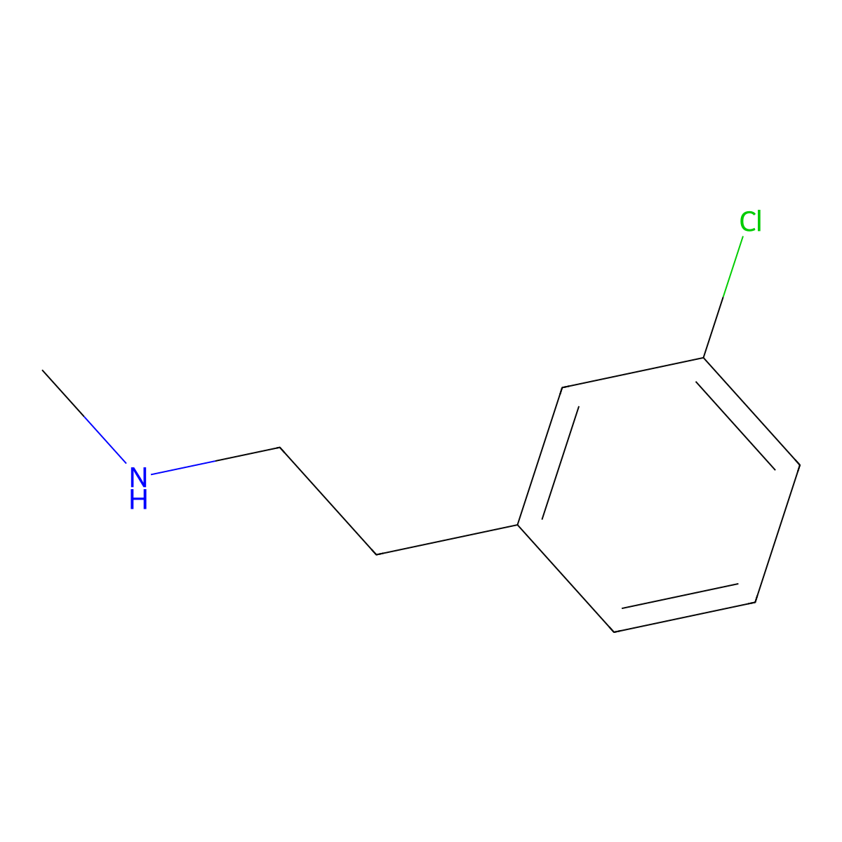 [2-(3-Chlorophenyl)ethyl](methyl)amine molecular structure, CAS 52516-20-8