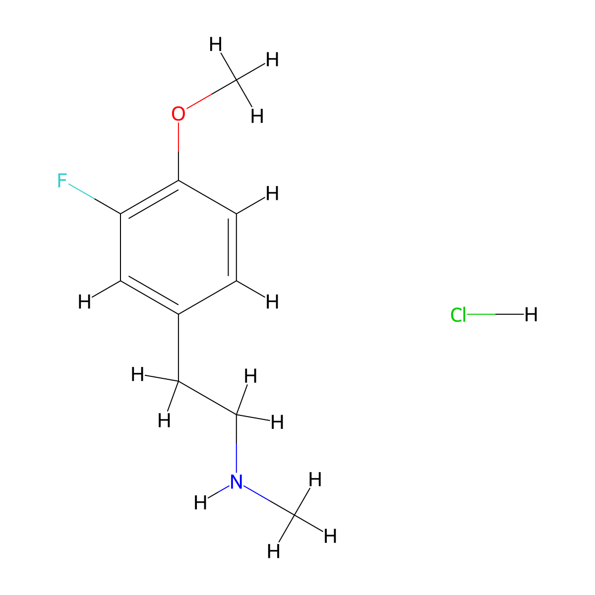 [2-(3-Fluoro-4-methoxyphenyl)ethyl](methyl)amine hydrochloride molecular structure, CAS 52516-28-6