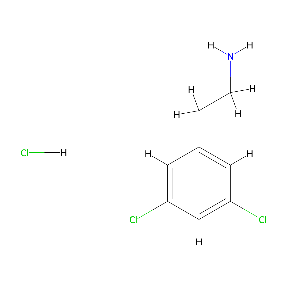 2-(3,5-Dichlorophenyl)ethan-1-amine hydrochloride molecular structure, CAS 52516-38-8