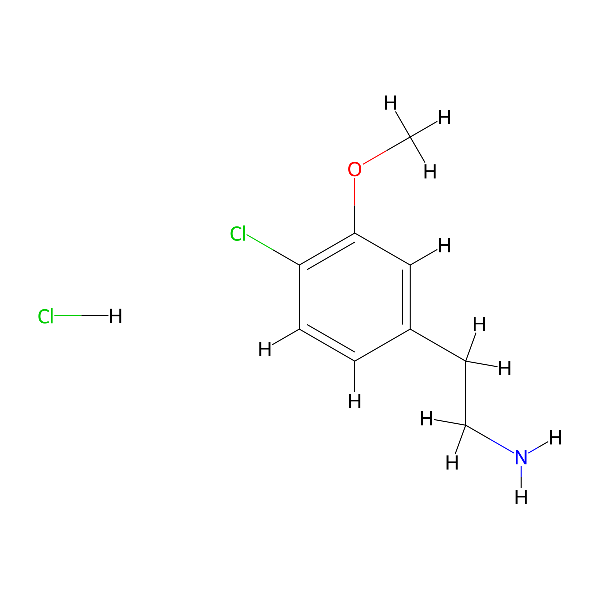 2-(4-Chloro-3-methoxyphenyl)ethanamine;hydrochloride molecular structure, CAS 52516-41-3