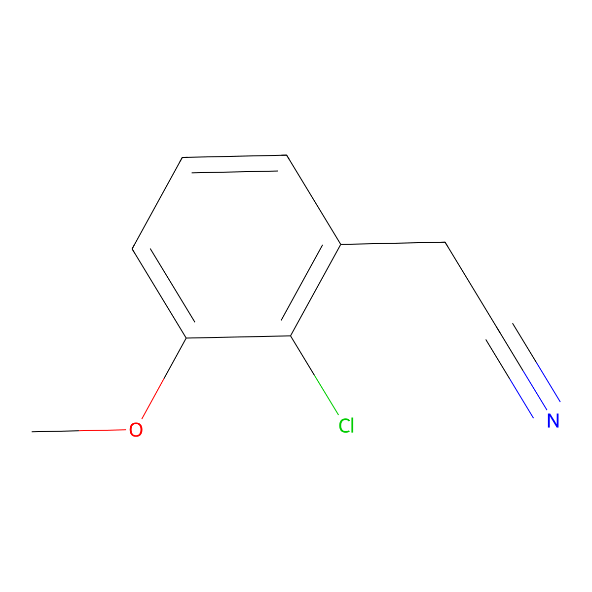 2-(2-Chloro-3-methoxyphenyl)acetonitrile molecular structure, CAS 52516-45-7