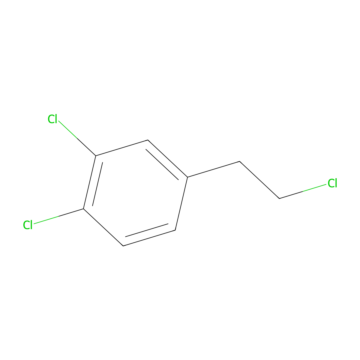 1,2-Dichloro-4-(2-chloroethyl)benzene molecular structure, CAS 52516-52-6