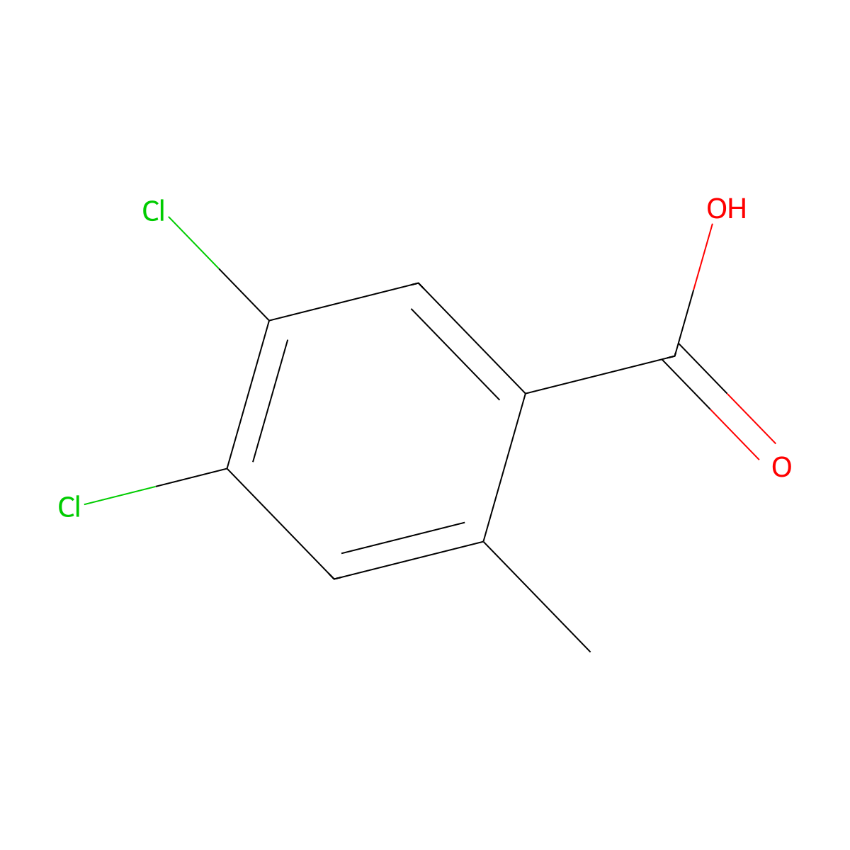 4,5-Dichloro-2-methylbenzoic acid molecular structure, CAS 5252-98-2