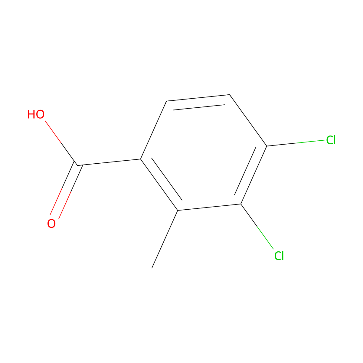 3,4-Dichloro-2-methylbenzoic acid molecular structure, CAS 5252-99-3