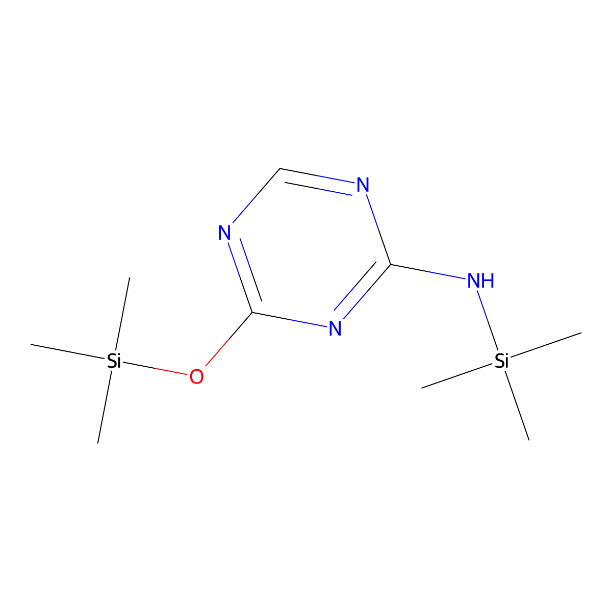 N-(Trimethylsilyl)-4-((trimethylsilyl)oxy)-1,3,5-triazin-2-amine molecular structure, CAS 52523-35-0