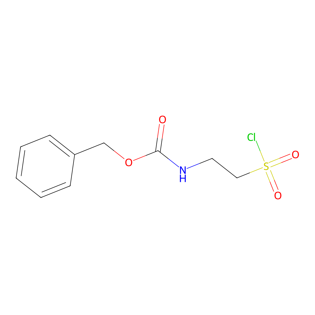 benzyl N-(2-(chlorosulfonyl)ethyl)carbamate molecular structure, CAS 52530-50-4