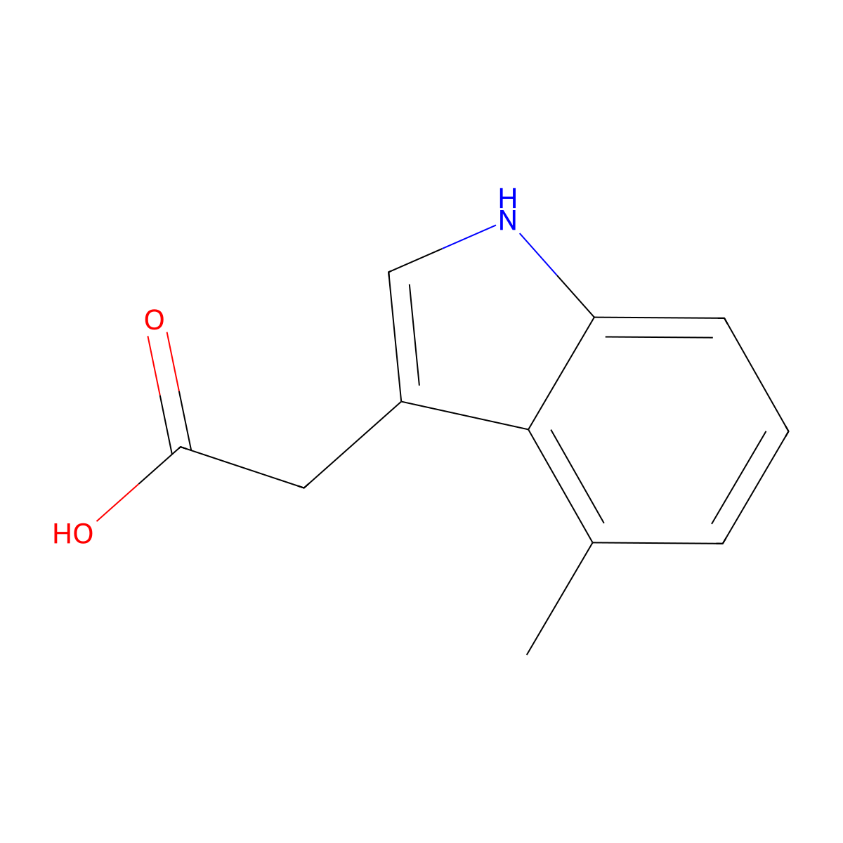 2-(4-methyl-1H-indol-3-yl)acetic acid molecular structure, CAS 52531-22-3