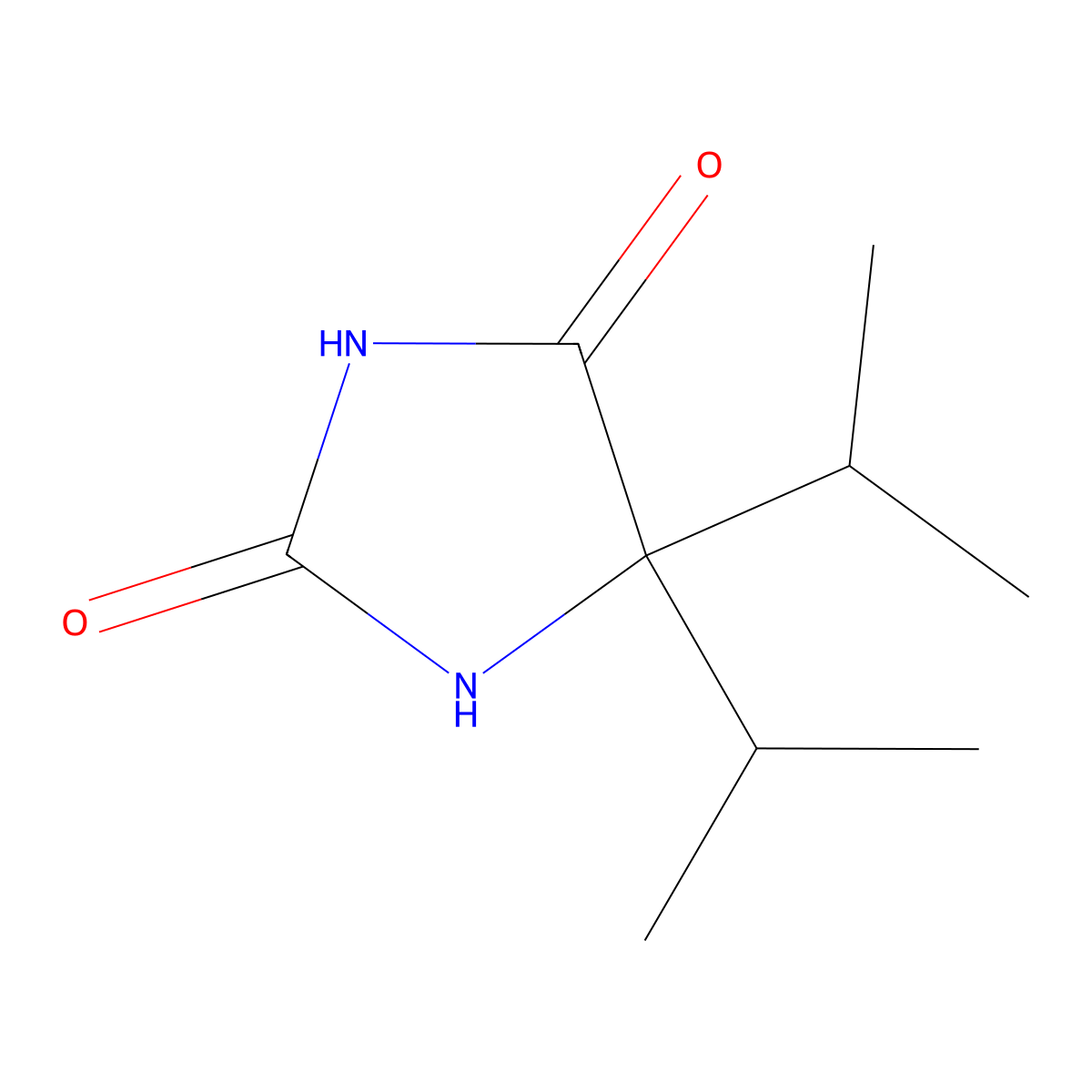 5,5-Bis(propan-2-yl)imidazolidine-2,4-dione molecular structure, CAS 52532-01-1