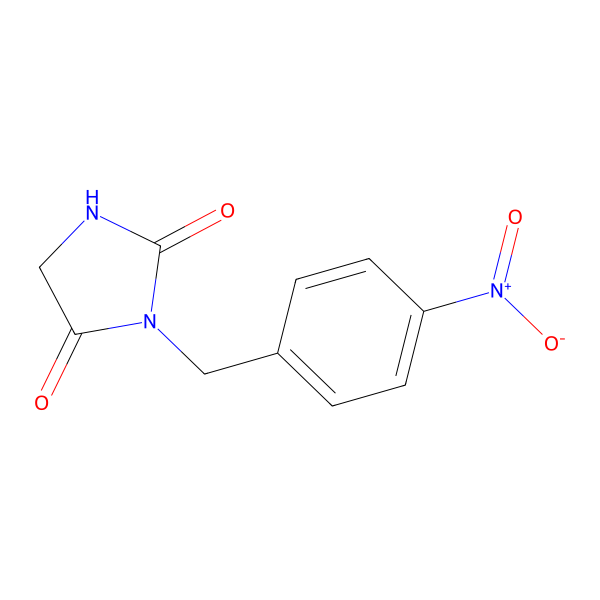 3-(4-Nitrobenzyl)imidazolidine-2,4-dione molecular structure, CAS 52532-03-3