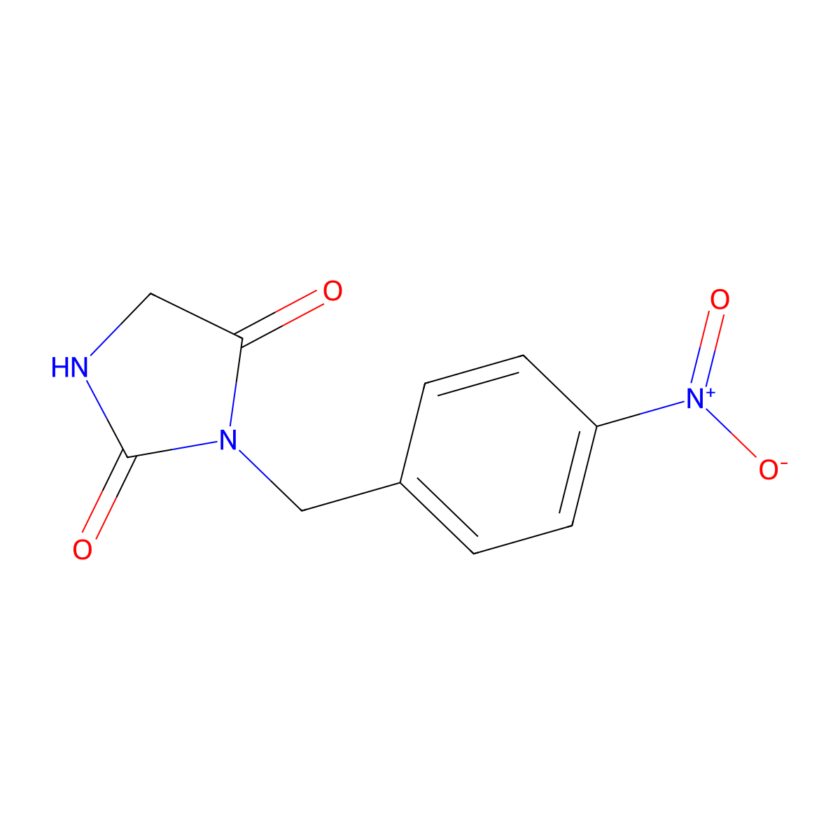 3-(4-Nitrobenzyl)imidazolidine-2,4-dione molecular structure, CAS 52532-03-3