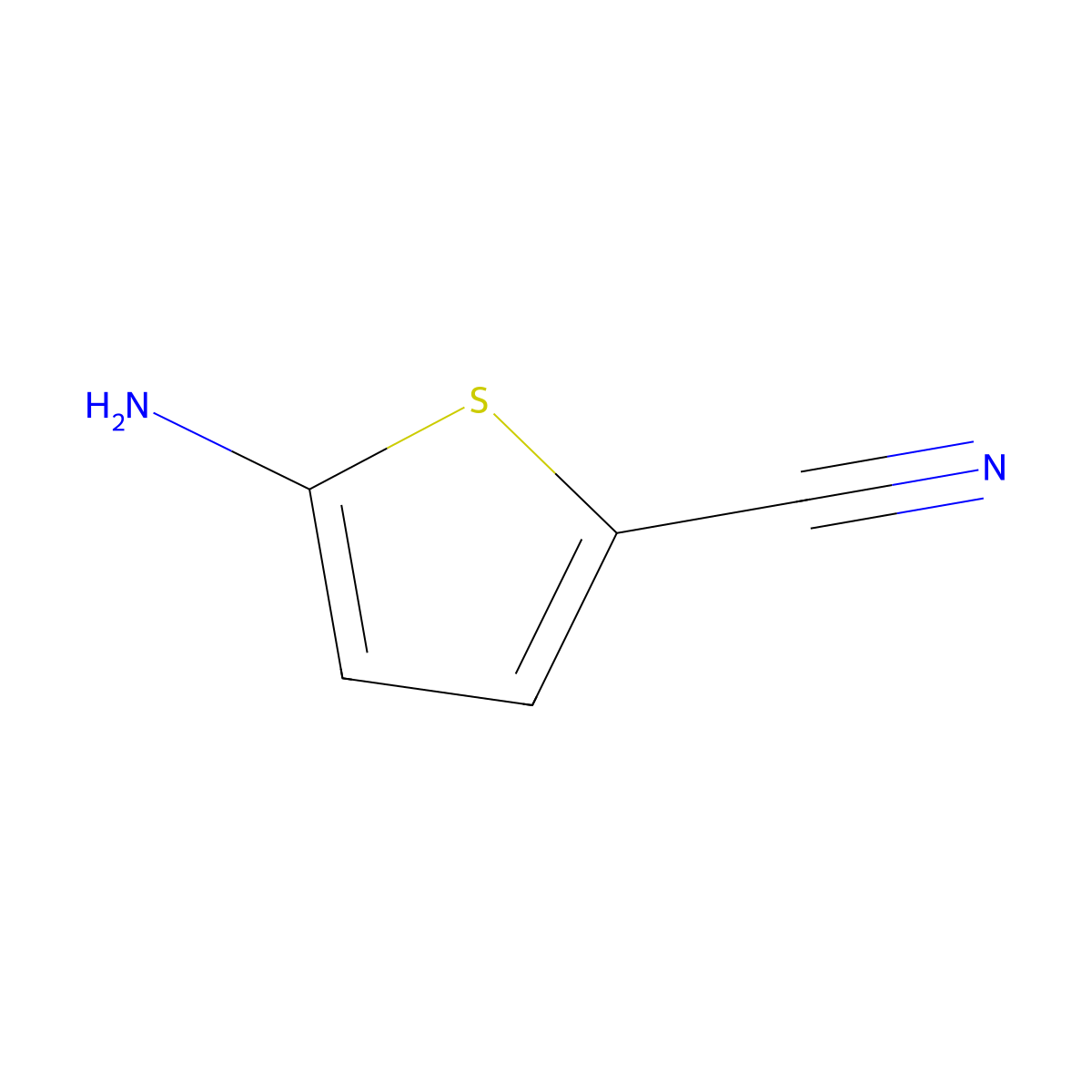5-Aminothiophene-2-carbonitrile molecular structure, CAS 52532-63-5