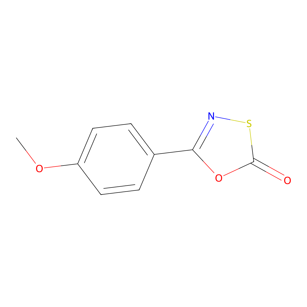 5-(4-Methoxyphenyl)-1,3,4-oxathiazol-2-one molecular structure, CAS 52533-09-2