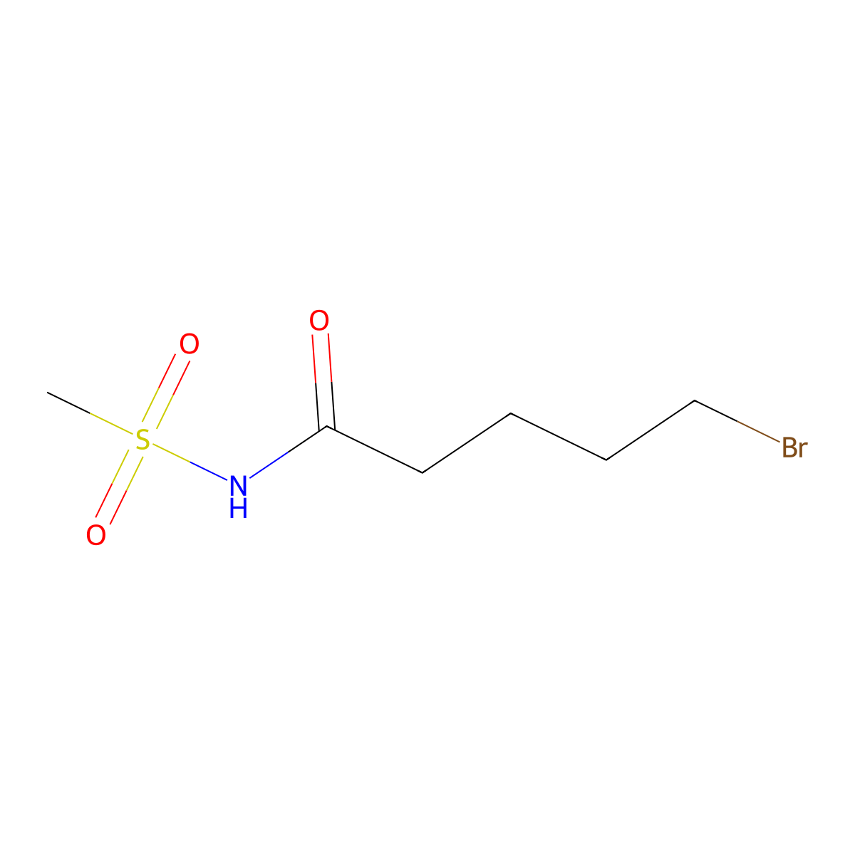 5-Bromo-N-methanesulfonylpentanamide molecular structure, CAS 52533-64-9