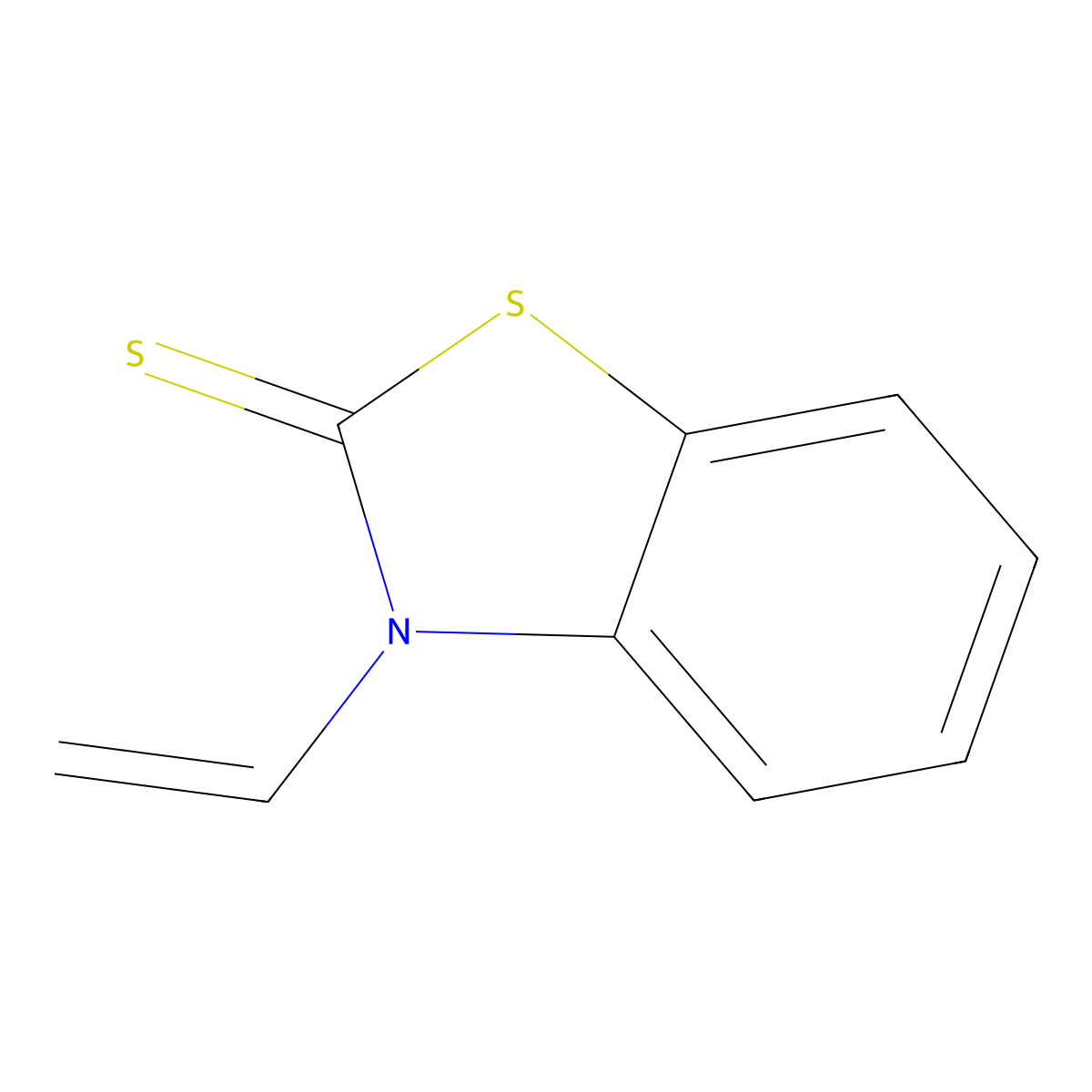 3-Ethenyl-2(3H)-benzothiazolethione molecular structure, CAS 52534-91-5