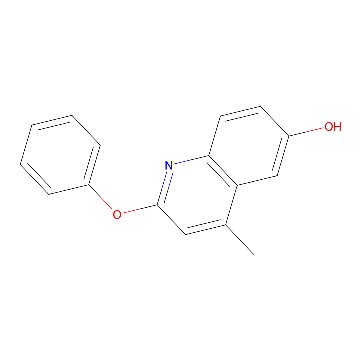 4-Methyl-2-phenoxyquinolin-6-ol molecular structure, CAS 52535-19-0