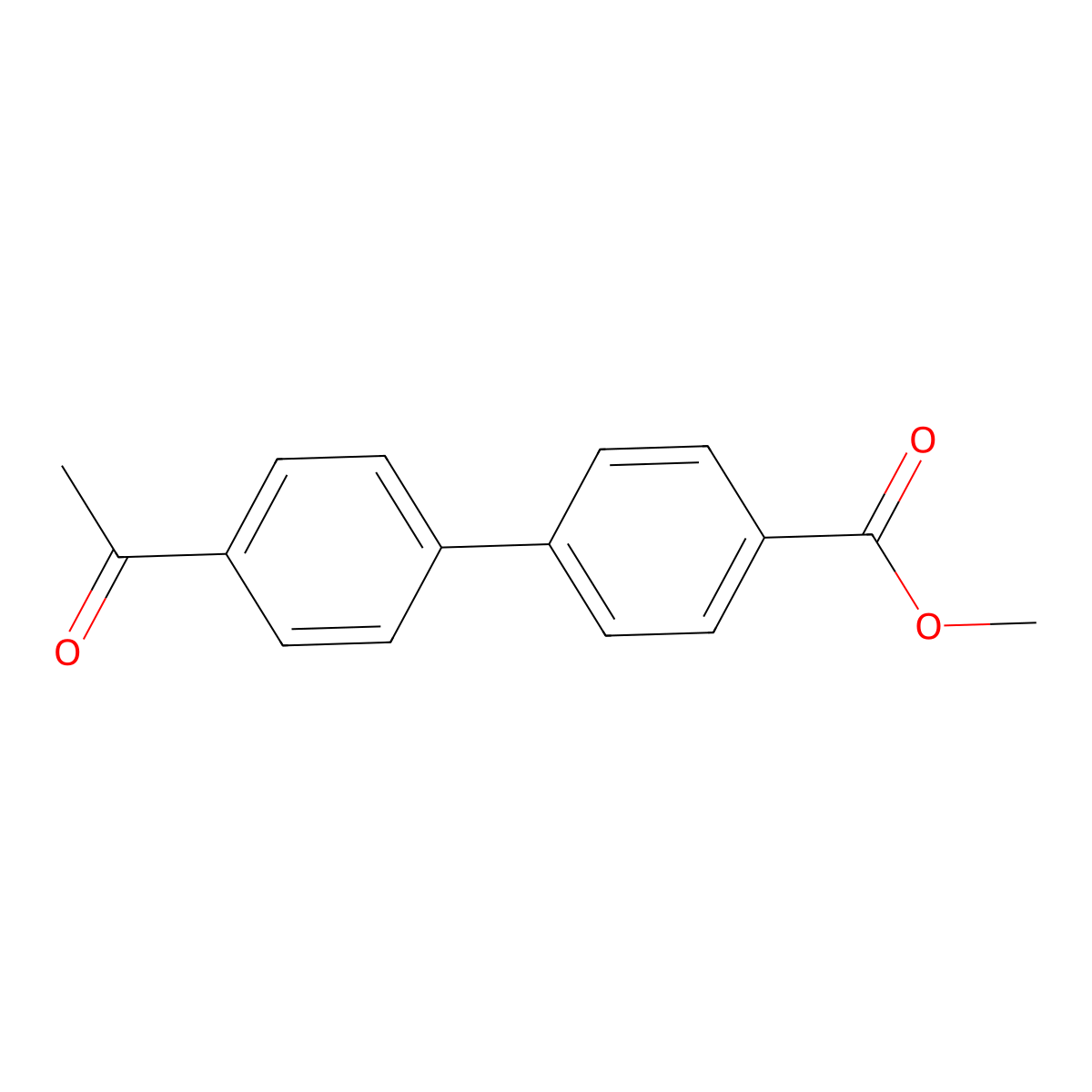 Methyl 4'-acetyl[1,1'-biphenyl]-4-carboxylate molecular structure, CAS 525362-25-8