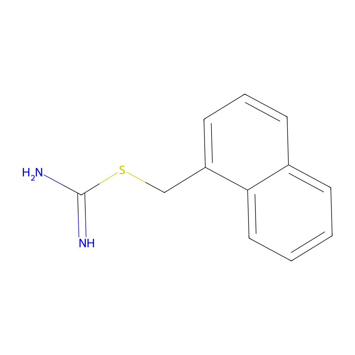 Naphthalen-1-ylmethylsulfanylmethanimidamide molecular structure, CAS 5254-85-3