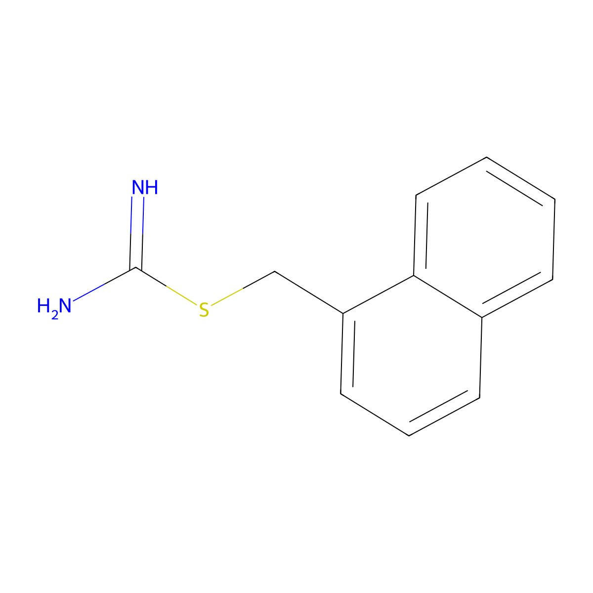 Naphthalen-1-ylmethylsulfanylmethanimidamide molecular structure, CAS 5254-85-3