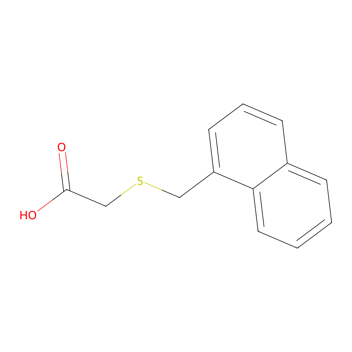 2-[(1-Naphthylmethyl)thio]acetic acid molecular structure, CAS 5254-92-2