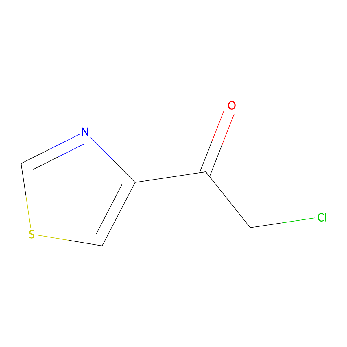 2-Chloro-1-(1,3-thiazol-4-yl)ethan-1-one molecular structure, CAS 52540-23-5