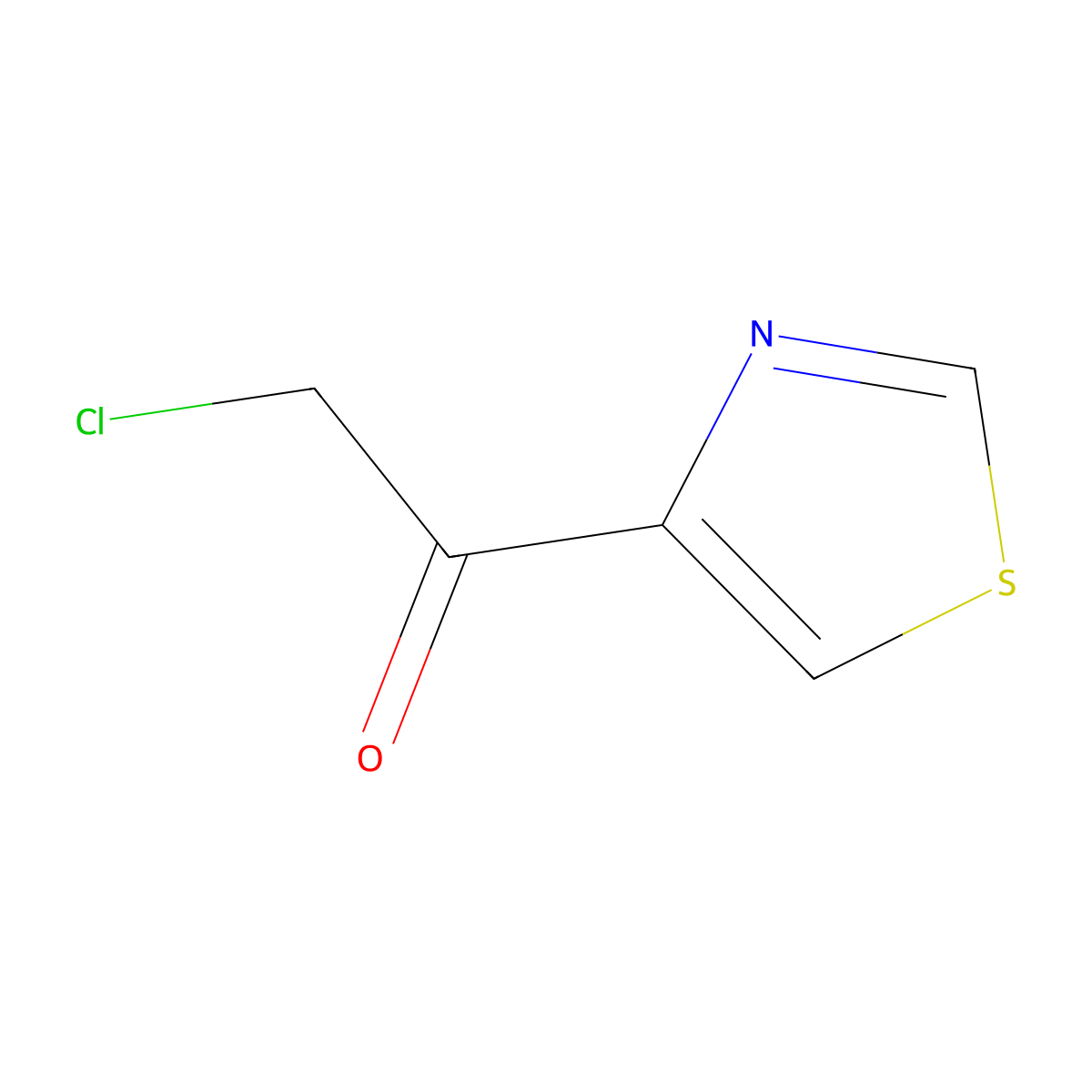 2-Chloro-1-(1,3-thiazol-4-yl)ethan-1-one molecular structure, CAS 52540-23-5
